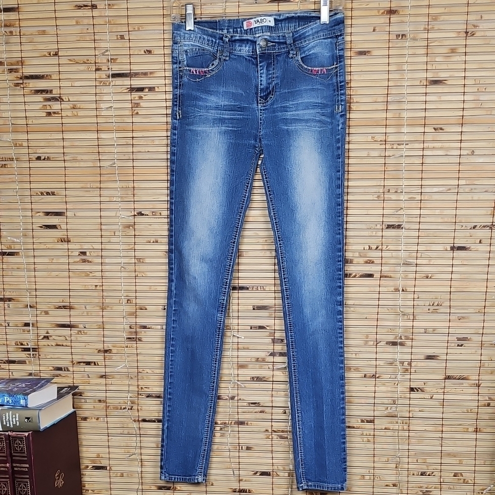 Yaso Blue Girl's Stretch Jeans Size 16